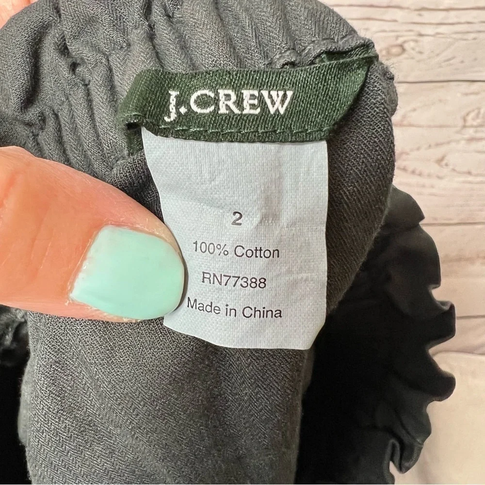 Nwot J.Crew Grey Cotton Bell Pull On Elastic Skirt
